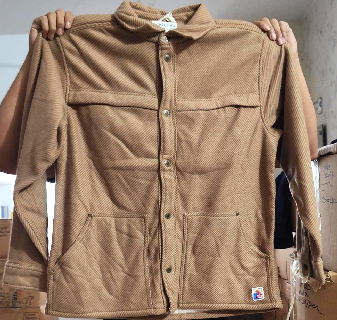 Men's sherpa lined shirt jacket