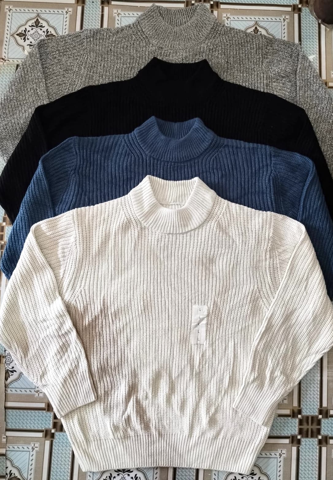Women's Mock Neck Cable Sweater